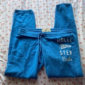 vintage blue hollister low rise sweatpants!!!